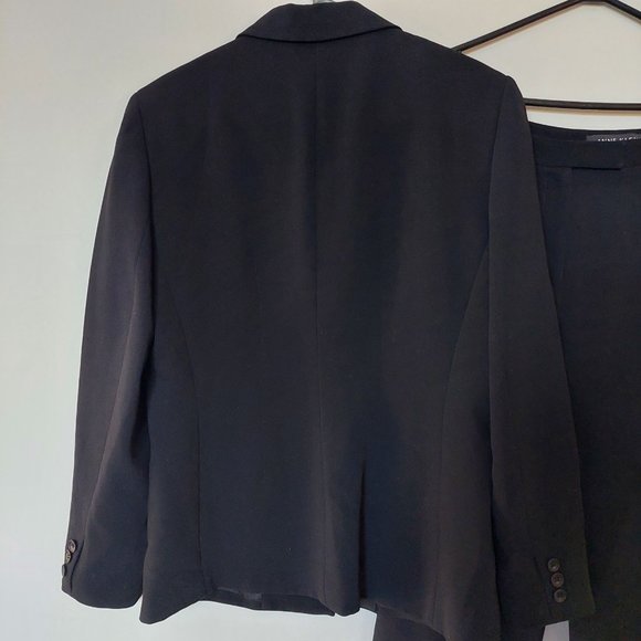 Anne Klein Black Business Pants Blazer Suit Set, Size 10 - Picture 2 of 14